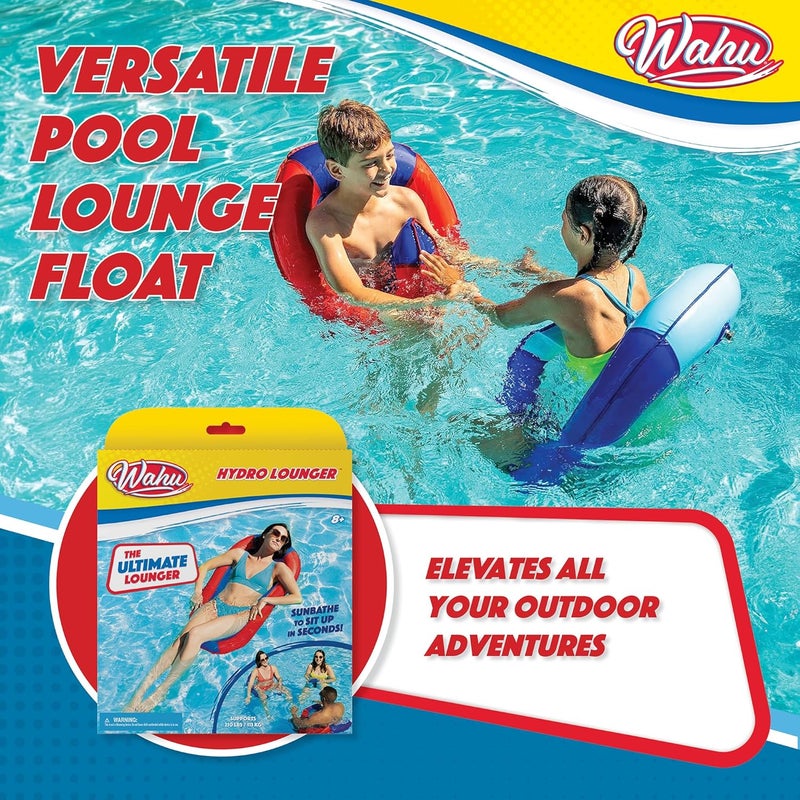 Wahu Hydro Lounger Red/Blue - Versatile Pool Lounge Float - Image 3