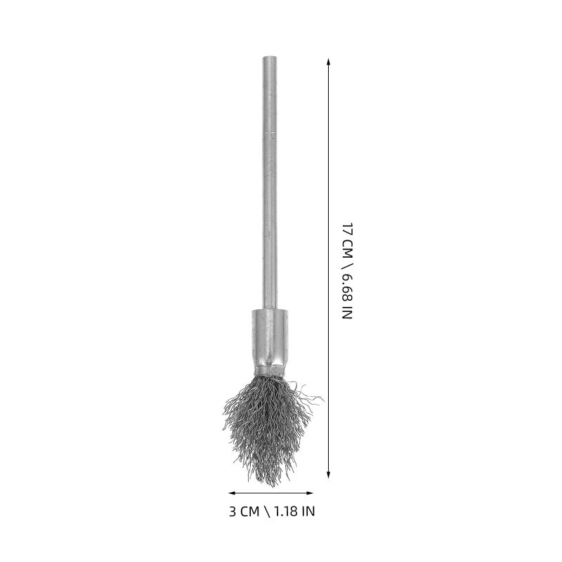 Extended Stainless Steel Rod Power Drill Wire Brush Wheel For Metal Cleaning Derusting Polishing - Image 3