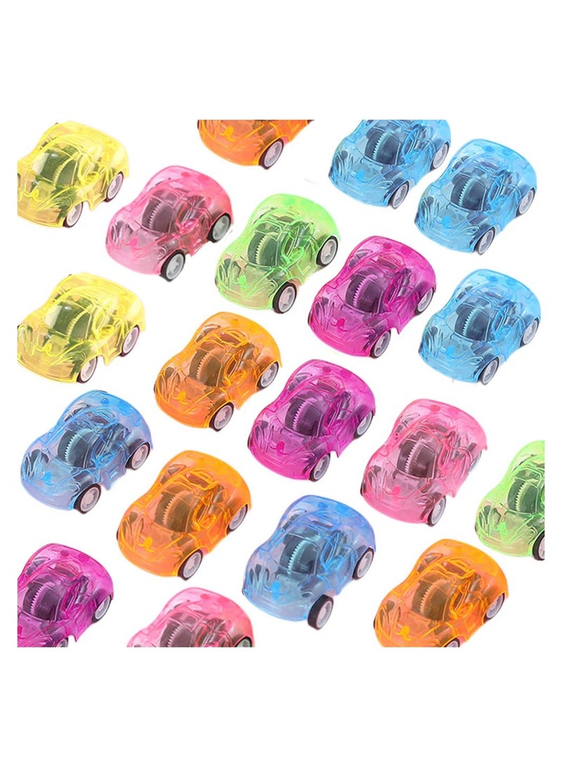 SYOSI 36 Pcs Pull Back Vehicles Mini Car Friction Powered Racing Cars Mini Constructions Trucks for Preschool Toddlers Boys & Girls, Bulk Party Favors, Random Color - Image 1