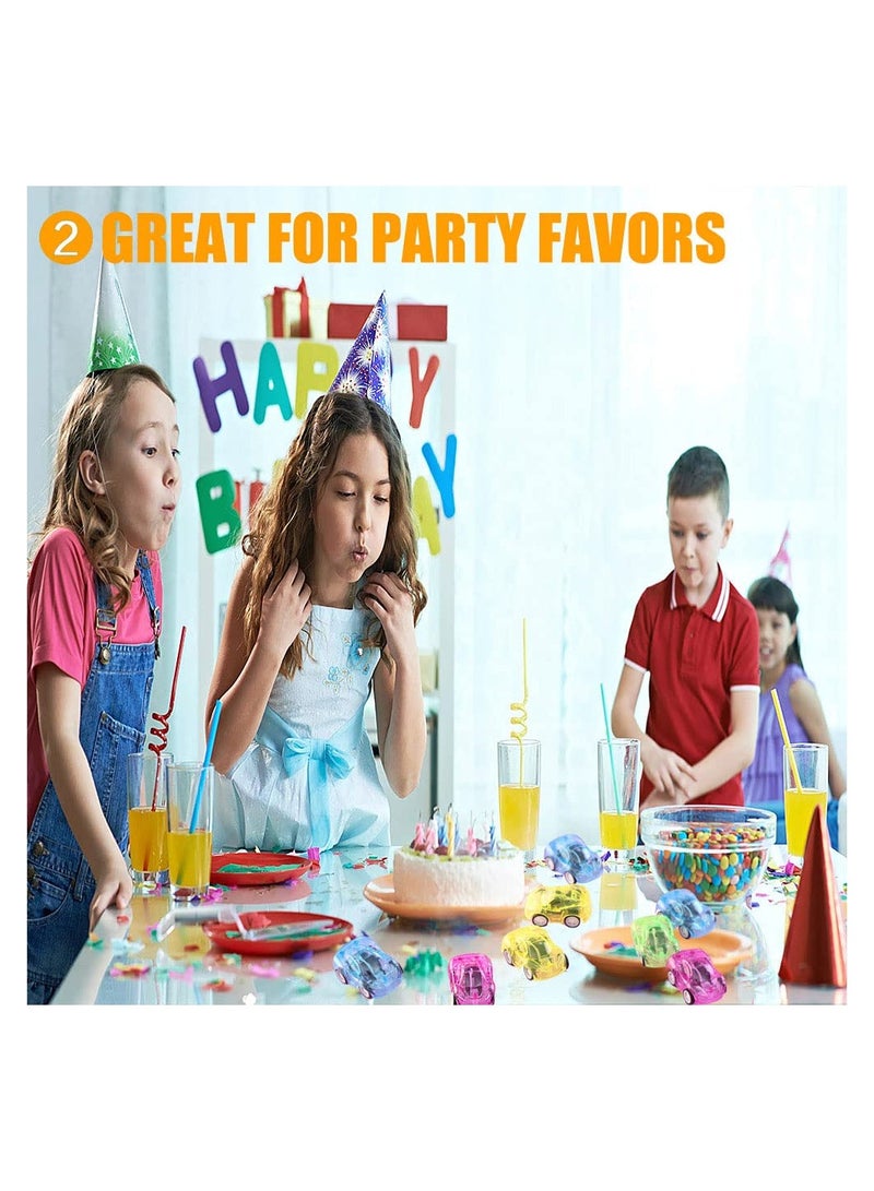 SYOSI 36 Pcs Pull Back Vehicles Mini Car Friction Powered Racing Cars Mini Constructions Trucks for Preschool Toddlers Boys & Girls, Bulk Party Favors, Random Color - Image 2