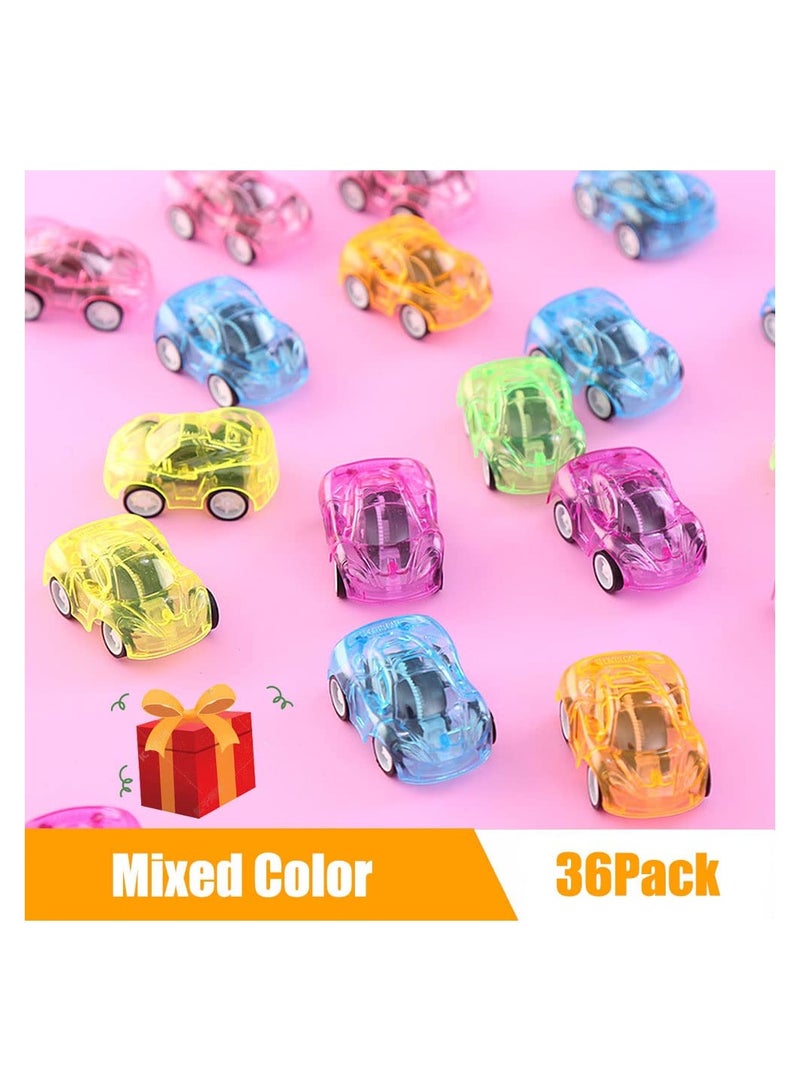 SYOSI 36 Pcs Pull Back Vehicles Mini Car Friction Powered Racing Cars Mini Constructions Trucks for Preschool Toddlers Boys & Girls, Bulk Party Favors, Random Color - Image 4