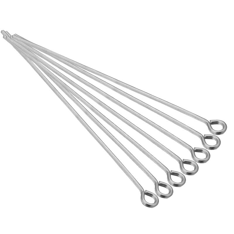 100pcs Electroplated Pendant Bail Needles White K 