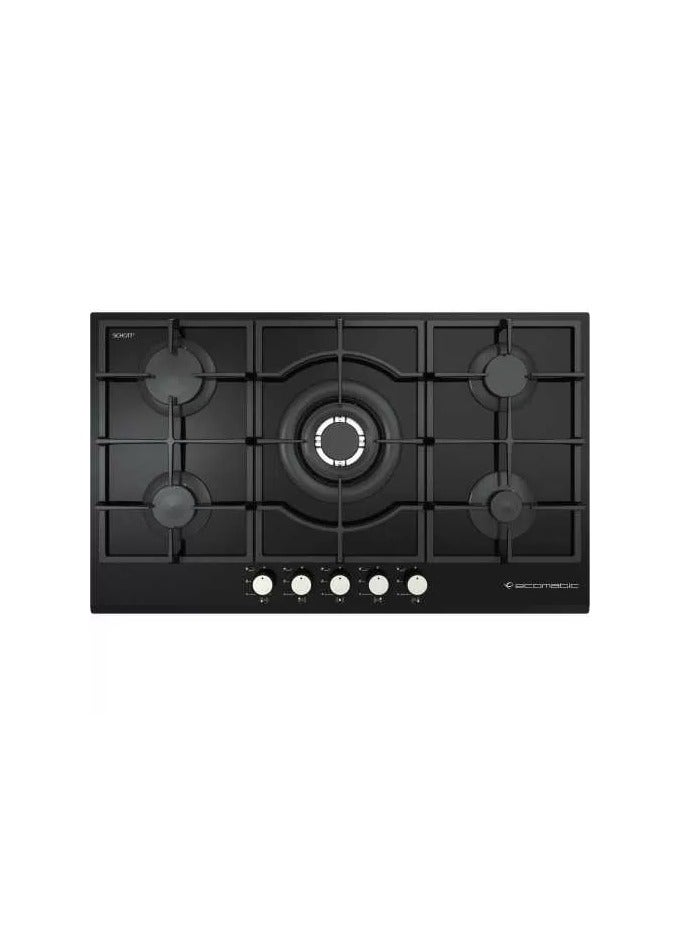بوتاجاز بلت إن ايكوماتك، غاز،90 سم، 5 شعلة، S927QC - اسود