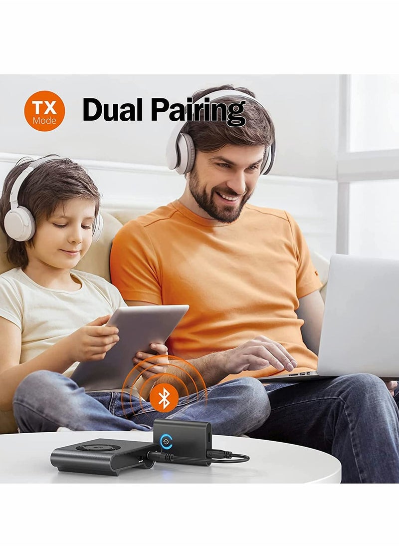 Excefore - Bluetooth Adapter, Bluetooth 5.0 Transmitter and Receiver,3.5mm Wireless Audio Adapter - Image 1