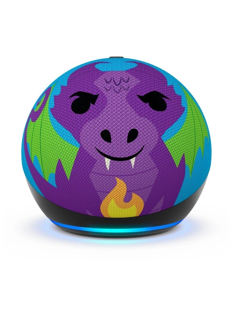 إيكو سماعة Echo Dot Kids الجيل الخامس – سماعة ذكية بتقنية البلوتوث مع Alexa، تدعم التحكم الصوتي بالأجهزة المنزلية الذكية، وتشغيل الموسيقى وتلاوة القرآن، مع دعم اللهجة الخليجية. تتميز بصوت محسن وتصميم مناسب للأطفال مع مزايا رقابة أبوية وتجربة تفاعلية ممتعة وآمنة. - Image 1