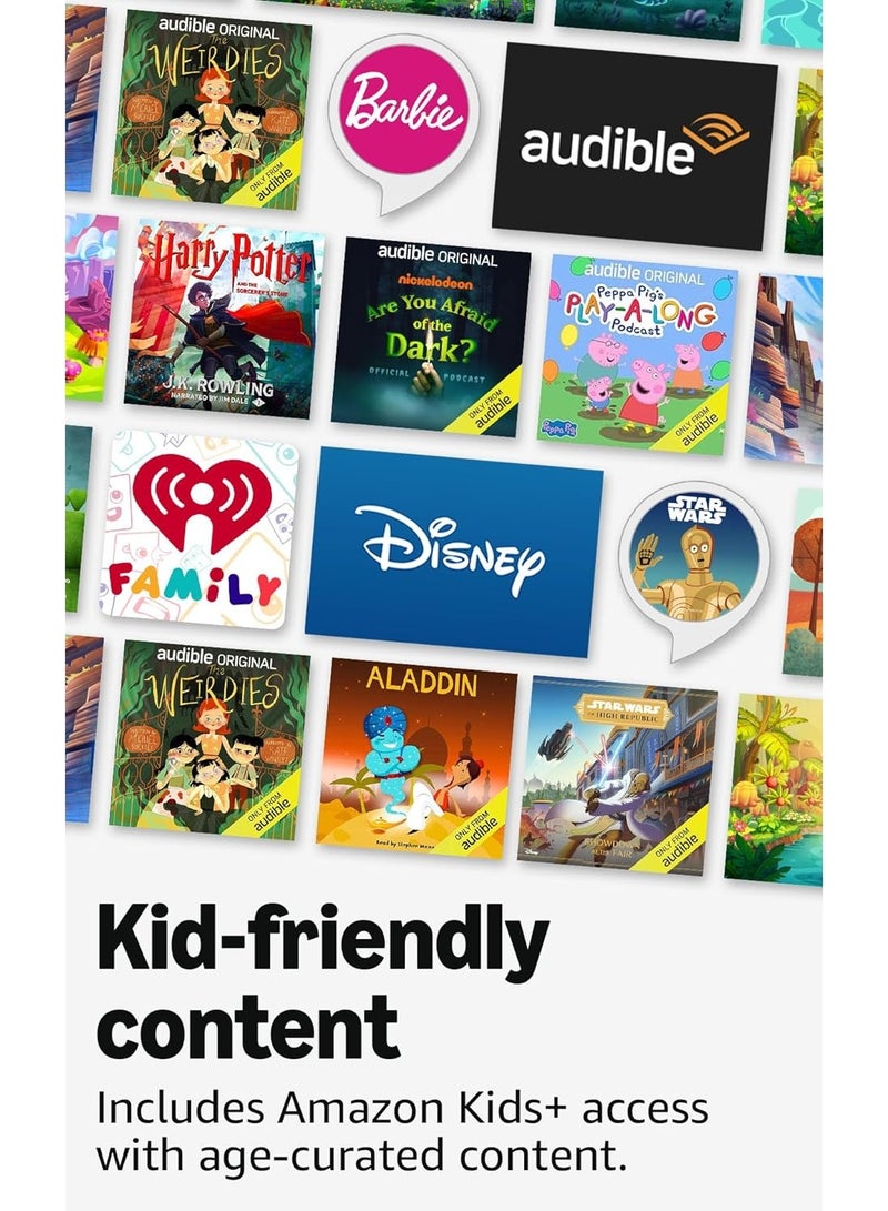 إيكو سماعة Echo Dot Kids الجيل الخامس – سماعة ذكية بتقنية البلوتوث مع Alexa، تدعم التحكم الصوتي بالأجهزة المنزلية الذكية، وتشغيل الموسيقى وتلاوة القرآن، مع دعم اللهجة الخليجية. تتميز بصوت محسن وتصميم مناسب للأطفال مع مزايا رقابة أبوية وتجربة تفاعلية ممتعة وآمنة. - Image 3