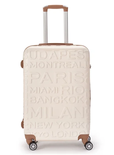 LIMRA Cabin Carry Check-In Luggage Trolley Size 20 inch Beige/Gold