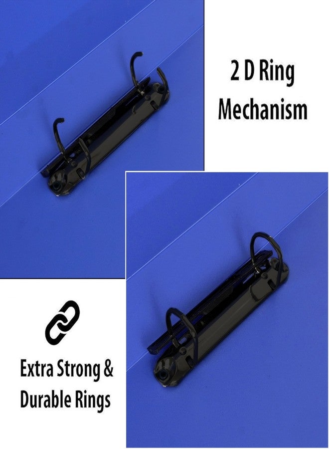TULMAN 4 Pack A4 Ring Binder File | Tough & Durable 2D A4 Size Box Board File for Certificates, Documents, Papers, Office, School & Home Use | Strong Document Holder & Organizer (Blue) - Image 5