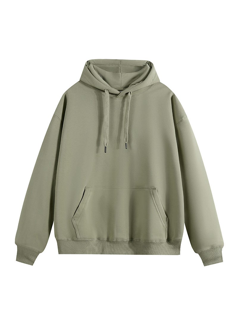 Generic - 600g Heavyweight Silver Fox Fleece Hoodie Unisex Autumn Winter Love Sweatshirt Jacket Flower Ash-Hoodie - Image 1
