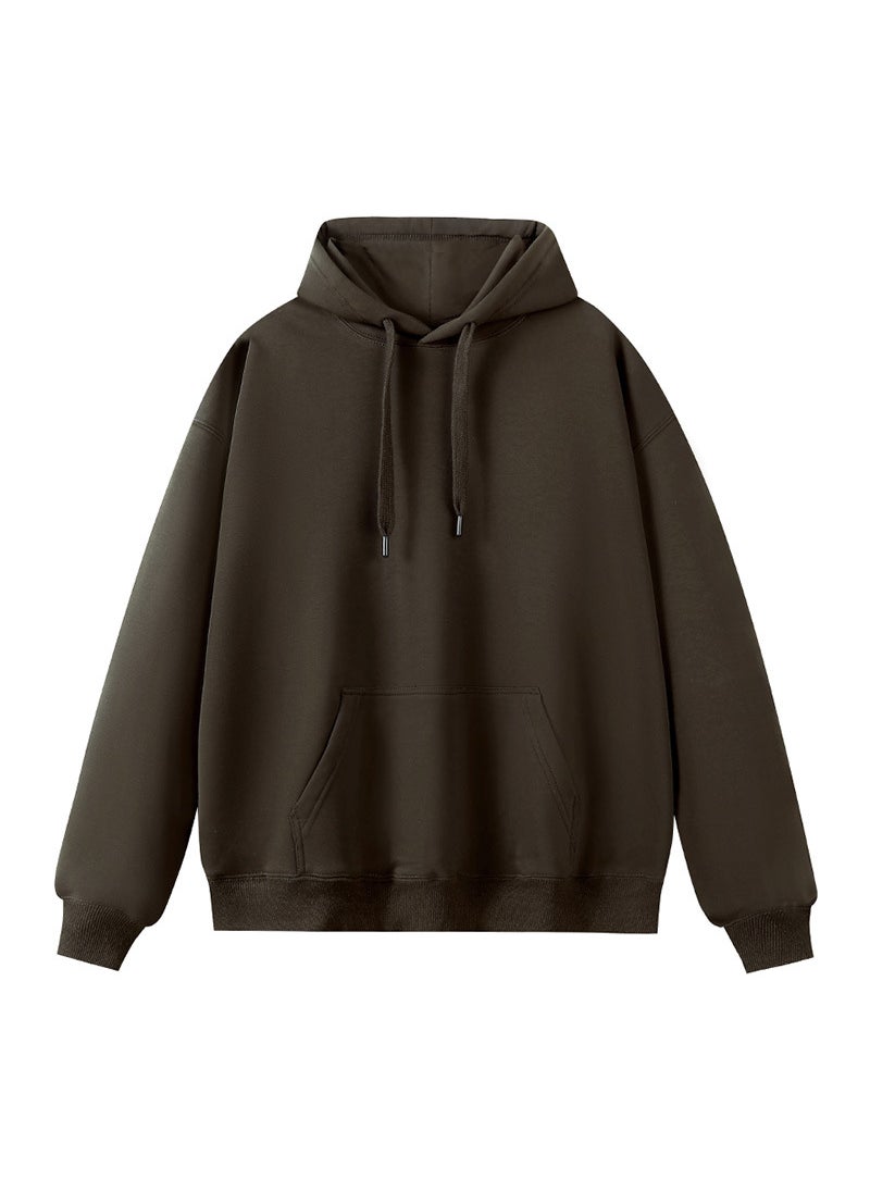 Generic - 600g Heavyweight Silver Fox Fleece Hoodie Unisex Autumn Winter Love Sweatshirt Jacket Flower Ash-Hoodie - Image 1