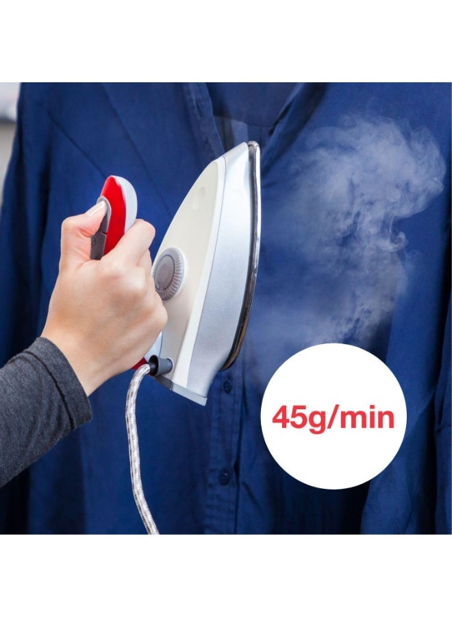 Solac Viaggio Pro Steam Iron, 1100 Watt, 90 ml, White *  red - PV1652 - Image 3