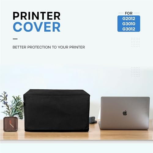 Crasome Dust & Water Proof Printer Cover for Canon Pixma G3000 / G3012 / G3010 / G2012 (Black) - Image 2