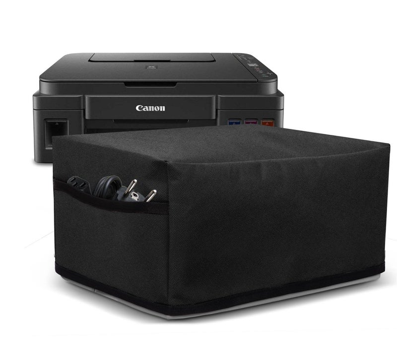 Crasome Dust & Water Proof Printer Cover for Canon Pixma G3000 / G3012 / G3010 / G2012 (Black) - Image 1