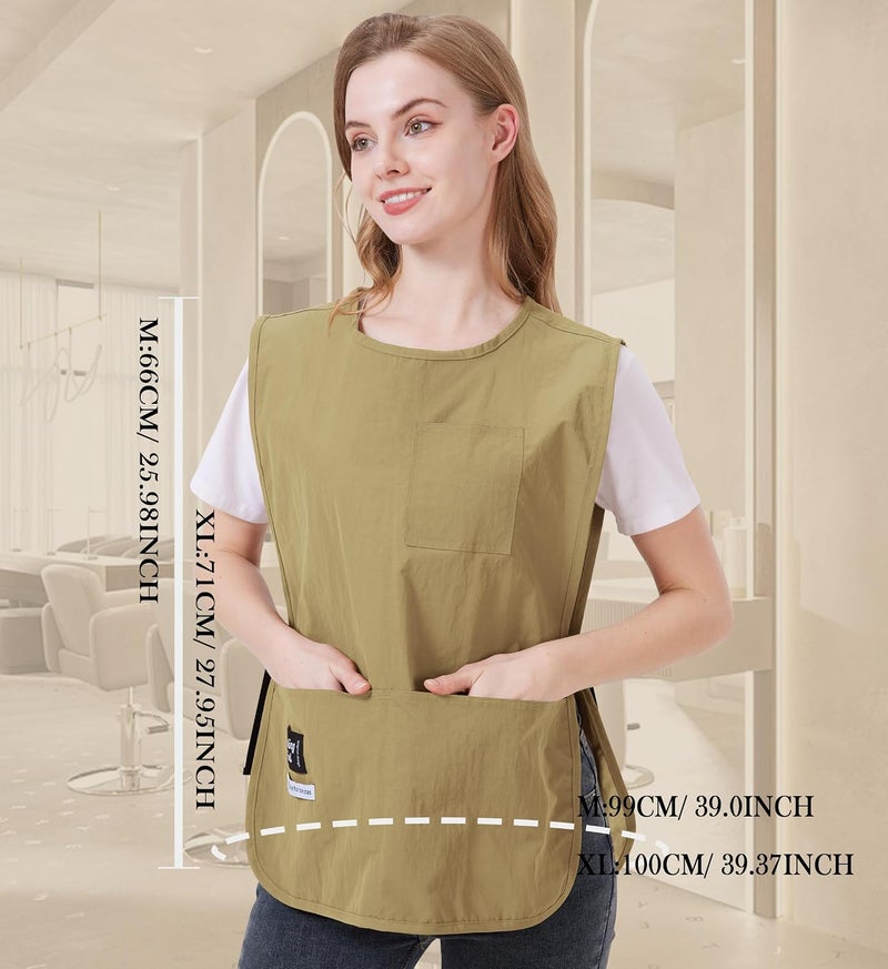 Waterproof Cobbler Apron for Women & Men with Pockets, Barber Smock with Buckle Design, Hair Stylist Apron for Salon, Kitchen, Cooking, Cleaning, and Gardening - Image 5