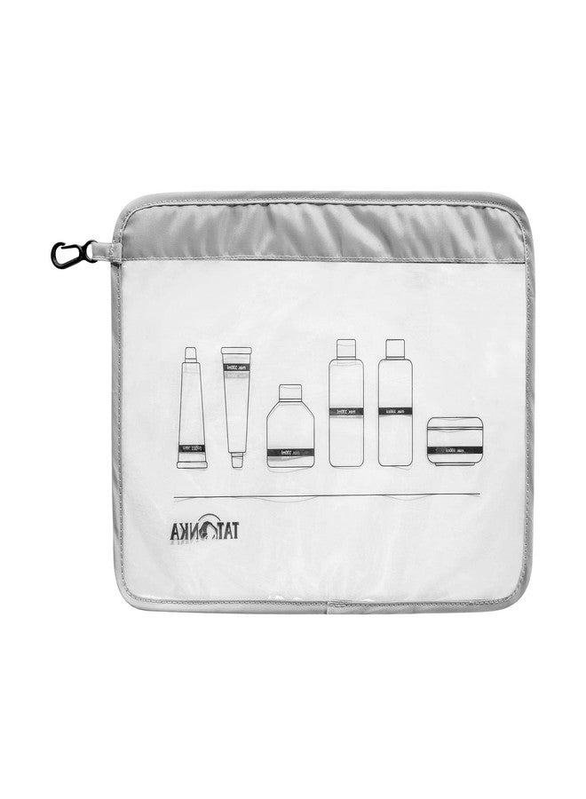 Tatonka Brand Zip Flight Bag A4 Grey, Transparent Toiletry Bag for Taking Liquids onto Aeroplanes - Image 3