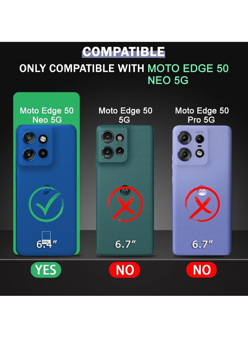 Motorola Edge 50 Neo Shockproof Crystal Clear Back Cover Case with Black Bumper for Moto Edge 50 Neo - Image 2