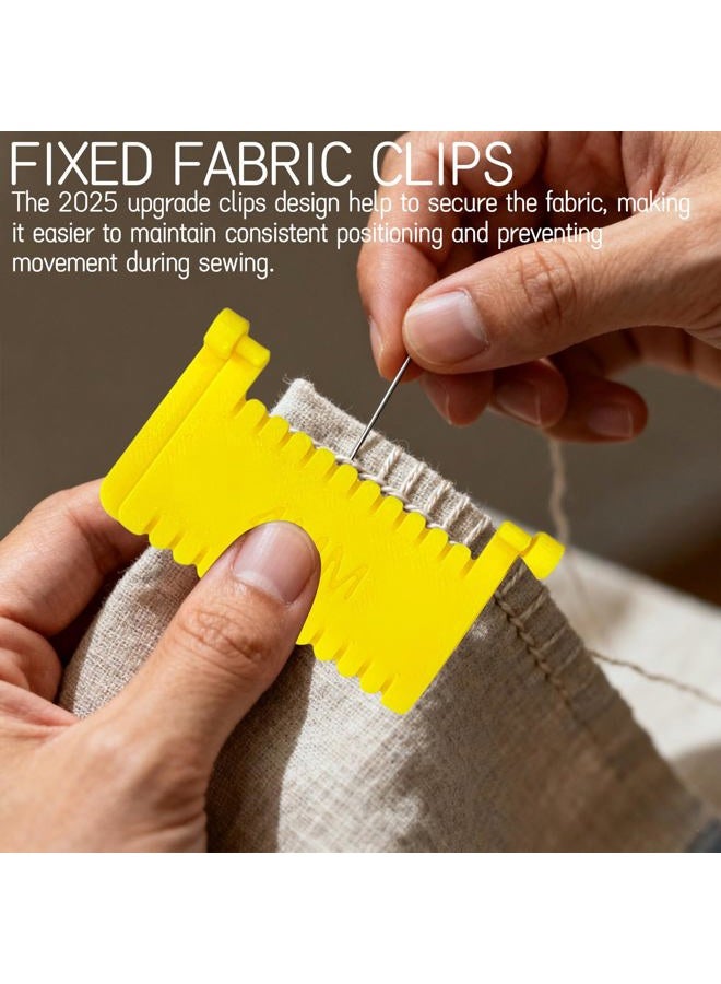 Tizee 2025 Upgrade Template for Sewing - 3 Sizes Non-Slip Stitching Guide Tool with Clips for Fixed Fabric and Consistent Stitches - Image 2