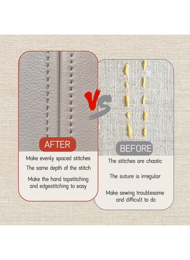 Tizee 2025 Upgrade Template for Sewing - 3 Sizes Non-Slip Stitching Guide Tool with Clips for Fixed Fabric and Consistent Stitches - Image 4