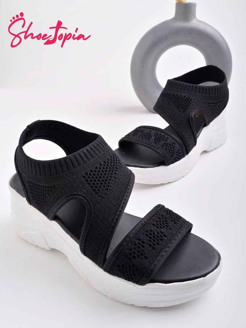 Shoetopia Women's Sandal-6 Kids UK (Milton-Black)-EU39 - Image 5