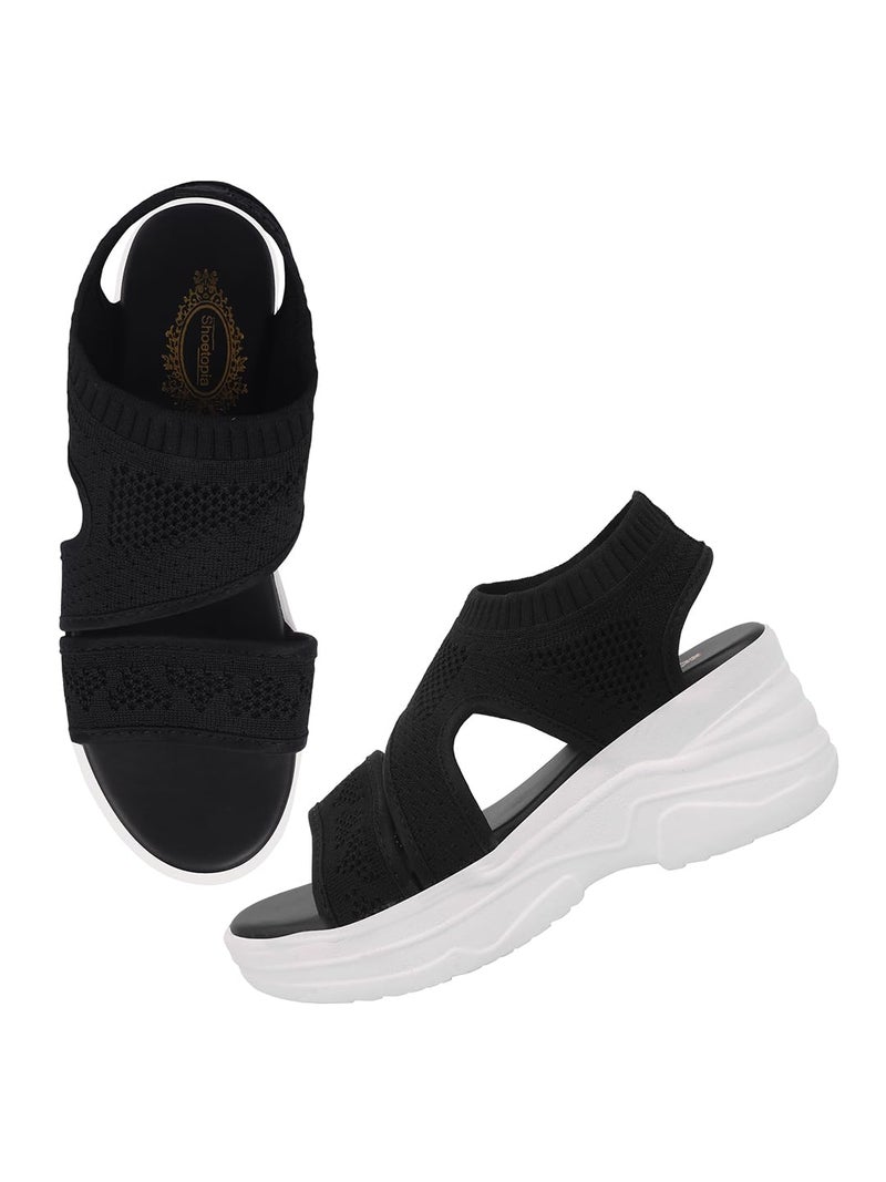 Shoetopia Women's Sandal-6 Kids UK (Milton-Black)-EU39 - Image 1