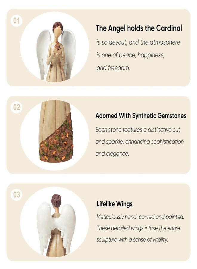 Homemory Angel Figurines Statue Decor Memory Healing Gifts Guardian Decoration (Bird) - Image 3