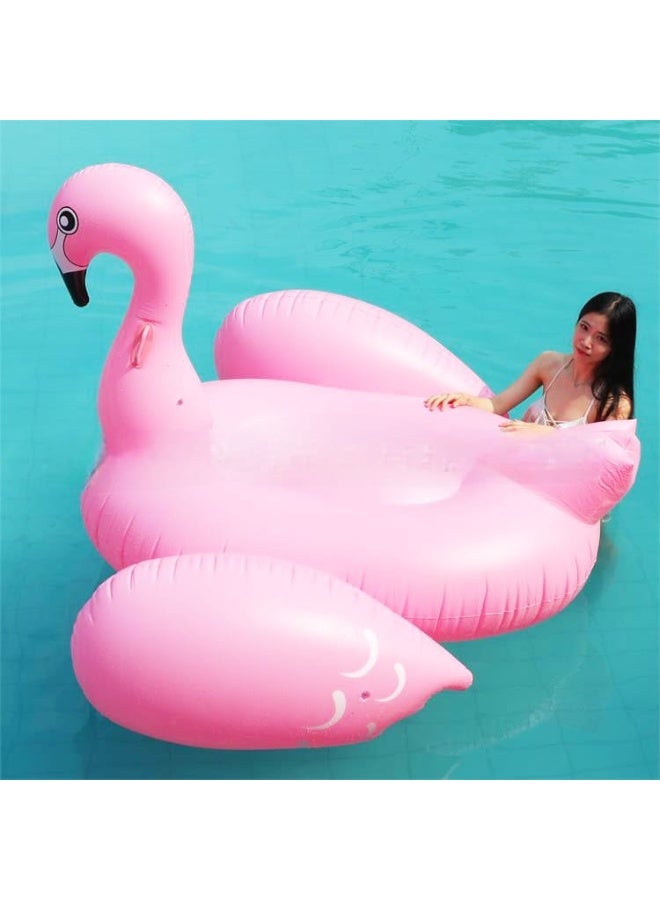 Jumbo Inflatable Flamingo Pool Float Lounge with Durable Handles & Stabilizing Wings for Swimming Pool, Beach, and Summer Parties - Size 195x185x120 cm - Image 4