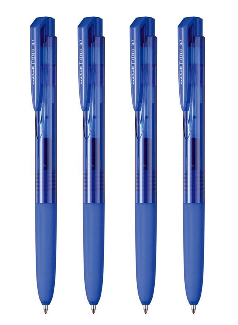 Uniball 4-Piece Signo Gel Ink Retractable Rollerball Pen Blue Ink - Image 1