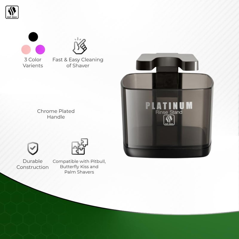 SKULL SHAVER Platinum Rinse Stand - Ultimate Cleaning Solution for Pitbull & Butterfly Shavers - Image 2