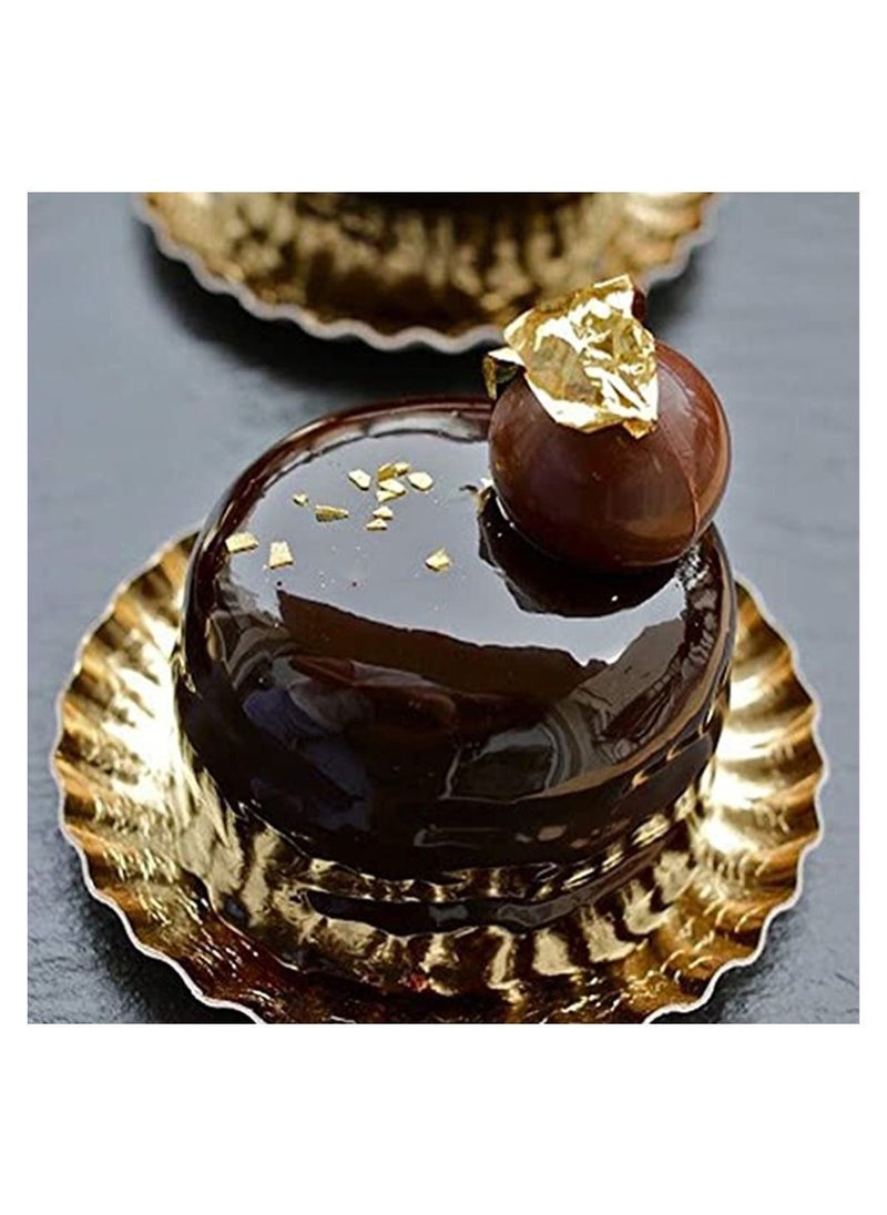 Y&D - 10 PCS Gilding 24K Edible Gold Leaf Sheets 4.33cm x Yellow Real Loose Foil for Makeup Art Drink Decorations - Image 1