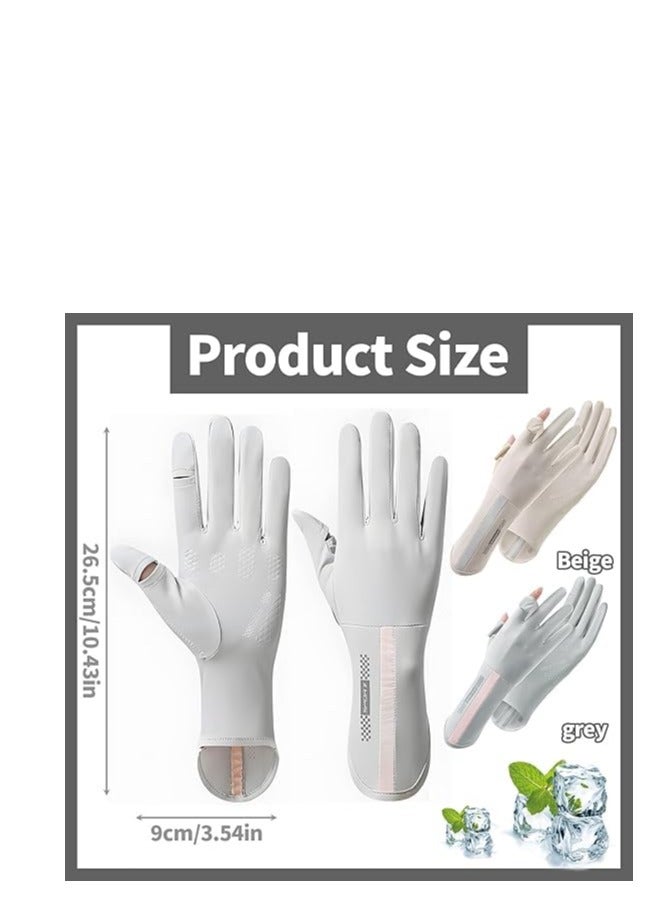 TRASSLE UV Sun Protection Gloves Women Non Slip Sun Gloves Driving Gloves Breathable Outdoor Cycling Gloves for Women,Full Finger Touchscreen Gloves  - Image 4