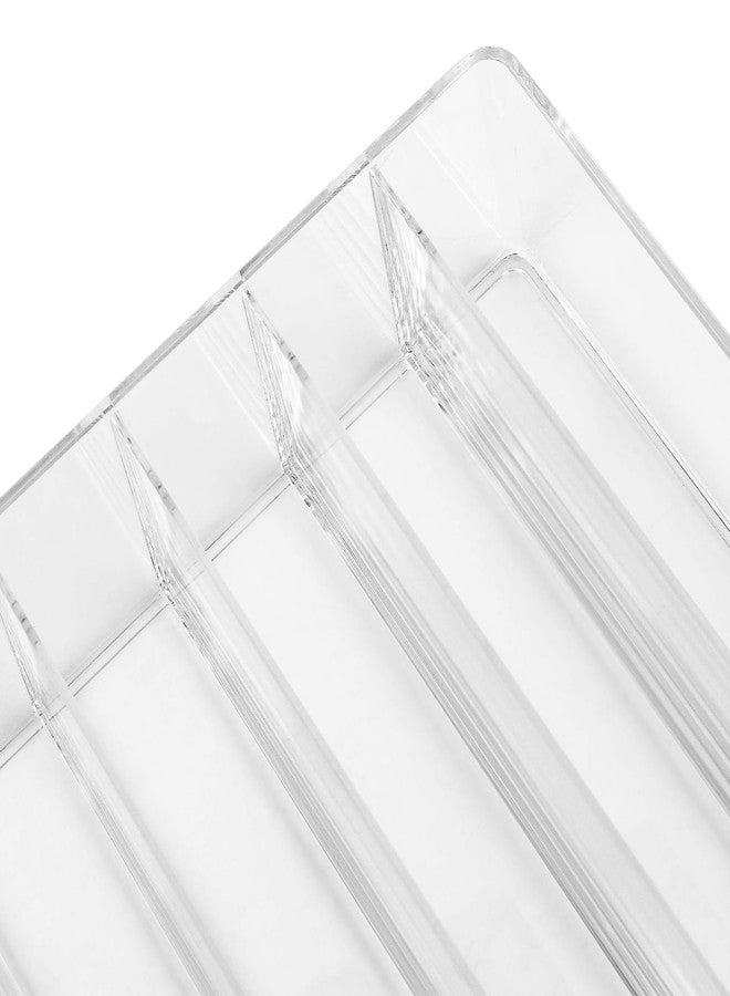 منظم مكياج سينجون، عبوة من 4 قطع، مصنوع من الأكريليك، مقسم إلى 7 أقسام، مناسب لظلال العيون، وأحمر الخدود، وأحمر الشفاه، وتخزين المكياج (شفاف، 7.5 بوصة × 6.3 بوصة × 1.8 بوصة). - Image 3