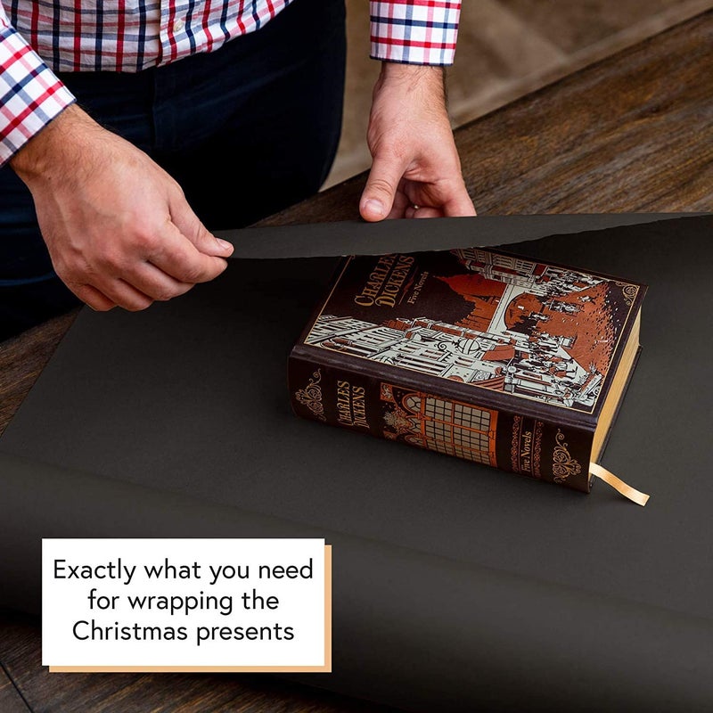 K K Industrial Black Paper Roll 24 Inch X 20 Meter Use it as Wrapping Art Work - Image 2