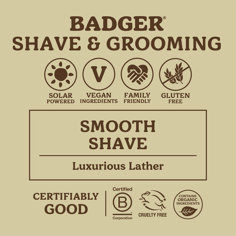 Badger Shaving Soap Puck, Organic Moisturizing Shave Soap Bar, Rich Lasting Lather, Light Natural Scent, Plastic Free & Vegan Shave Soap for Men & Women, 3.15 oz Bar - Image 4