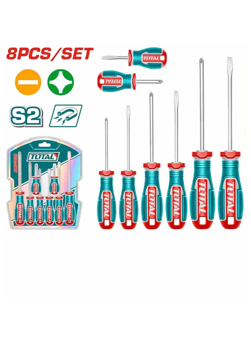 TOTAL 8 Pcs Screwdriver Set TKSDS0826