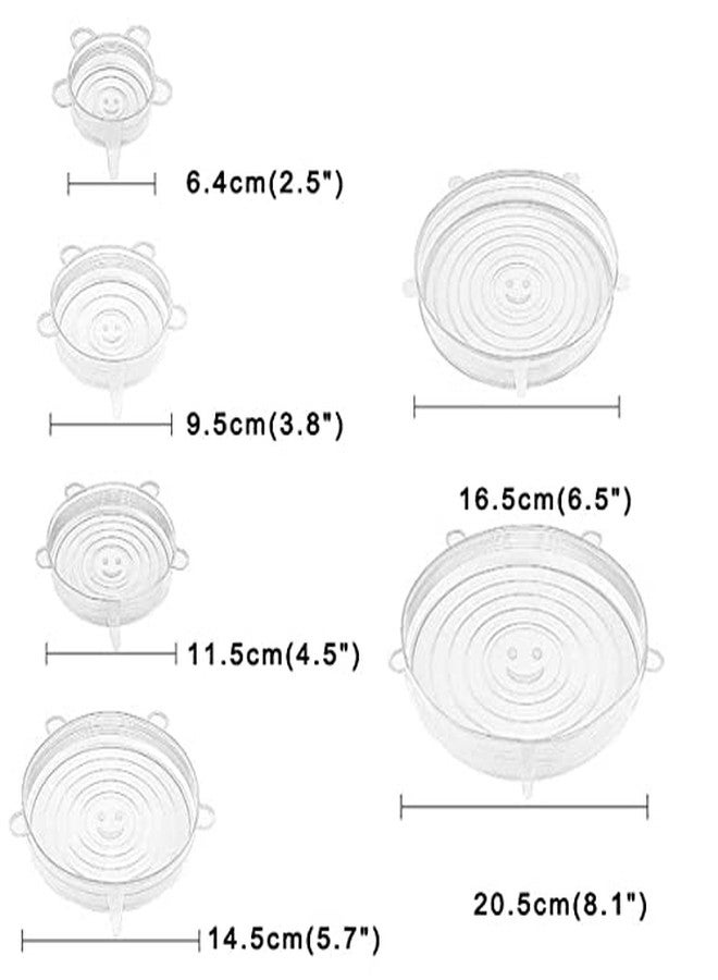 Breewell Reusable Silicone Wraps Seal Bowl Covers Food Saving Storage Stretch Lids Refrigerator Accessories Kitchen Gadgets | White - Image 3