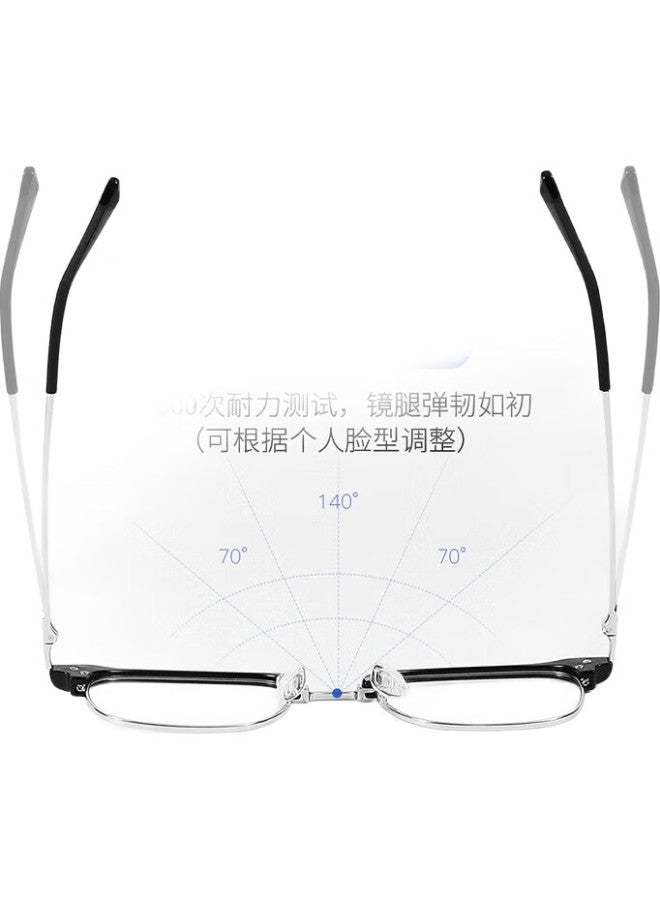 VEGOOS Myopia Glasses For Men And Women, Ultra-Light Half-Frame Blue Light Blocking Radiation Protection Glasses, Stylish Eyebrow Shape With Customizable Prescription 5262 - Image 1