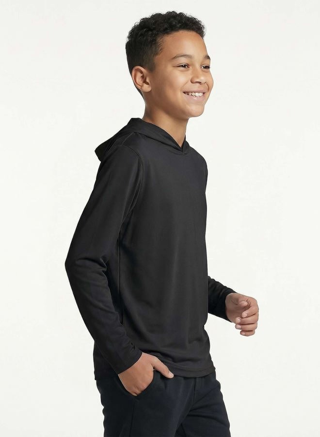 REALESSENTIALS 3 Pack: Boys Girls Youth Teen Dry Fit Long Sleeve Active Hoodie Sweatshirt-Set 3,M - Image 3