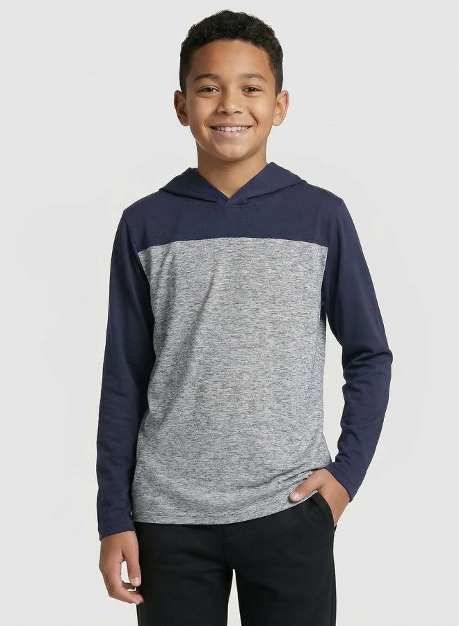 REALESSENTIALS 3 Pack: Boys Girls Youth Teen Dry Fit Long Sleeve Active Hoodie Sweatshirt-Set 3,M - Image 2