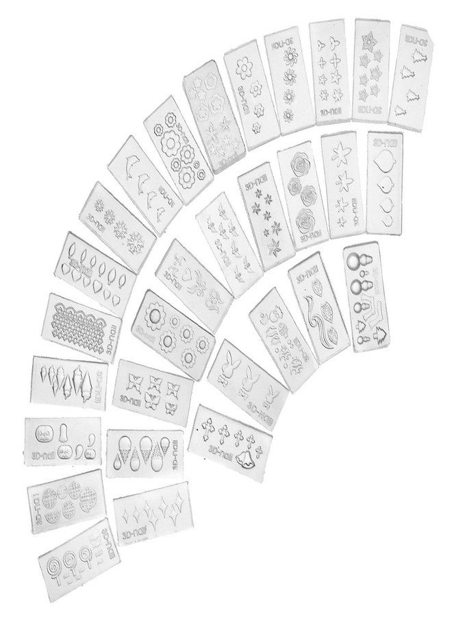 SING F LTD 30 Style Durable 3D Acrylic Mold for Nail Art DIY Decoration Design Silicone - Image 1