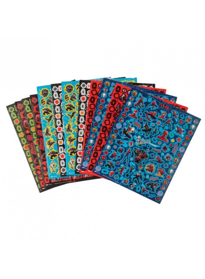 Innovative Designs ملصقات مارفل سبايدرمان للأطفال، مجموعة كتاب ملصقات سبايدرمان مكونة من 14 ورقة تشمل ملصقات منتفخة، أكثر من 1200 ملصق - Image 2