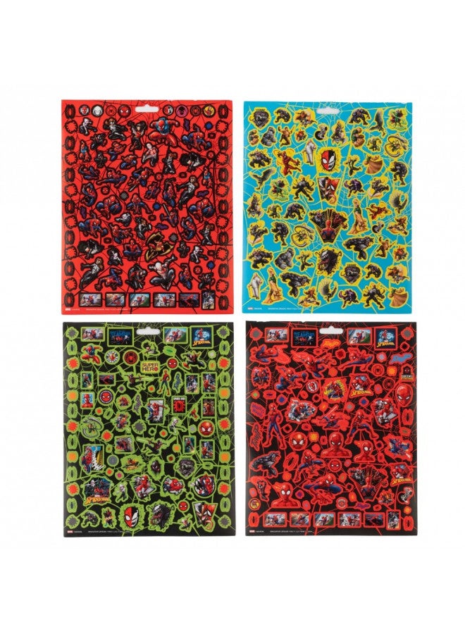 Innovative Designs ملصقات مارفل سبايدرمان للأطفال، مجموعة كتاب ملصقات سبايدرمان مكونة من 14 ورقة تشمل ملصقات منتفخة، أكثر من 1200 ملصق - Image 4