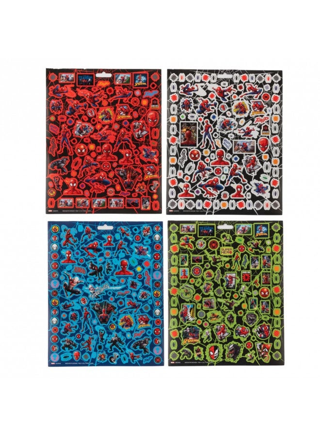 Innovative Designs ملصقات مارفل سبايدرمان للأطفال، مجموعة كتاب ملصقات سبايدرمان مكونة من 14 ورقة تشمل ملصقات منتفخة، أكثر من 1200 ملصق - Image 3