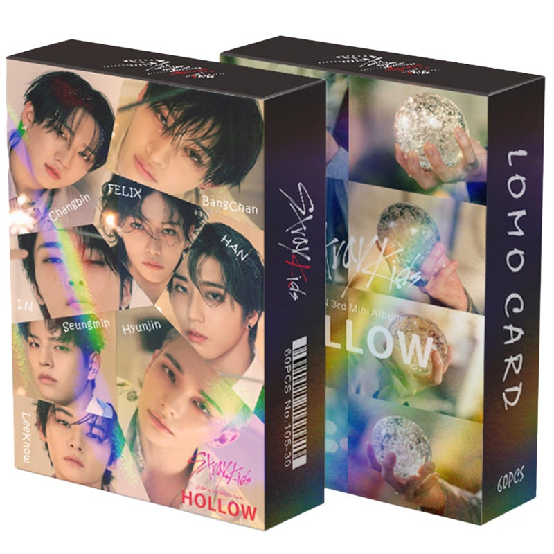 KPOPBP ألبوم بطاقات صور KPOPBP SKZ MIXTAPE DOMINATE بطاقة ليزر 60 قطعة مجموعة بطاقات Kpop ألبوم مجوف ملصق، هدية للبضائع لمحبي عيد ميلاد الابنة الزينة - Image 4