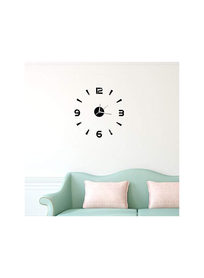 The Bros 3D Wall Clock Sticker Easy To Install And Remove Wall Watch Decor, Self-Adhesive Design for Bedroom Home(black) - Image 3