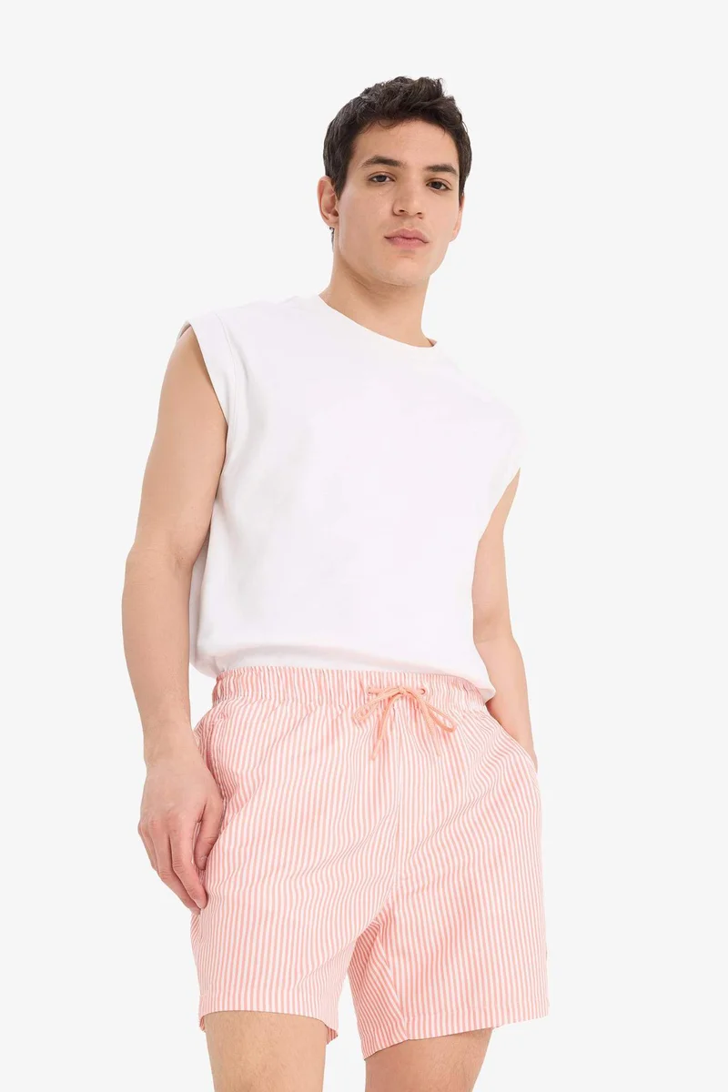 DeFacto Striped Short Swim Shorts