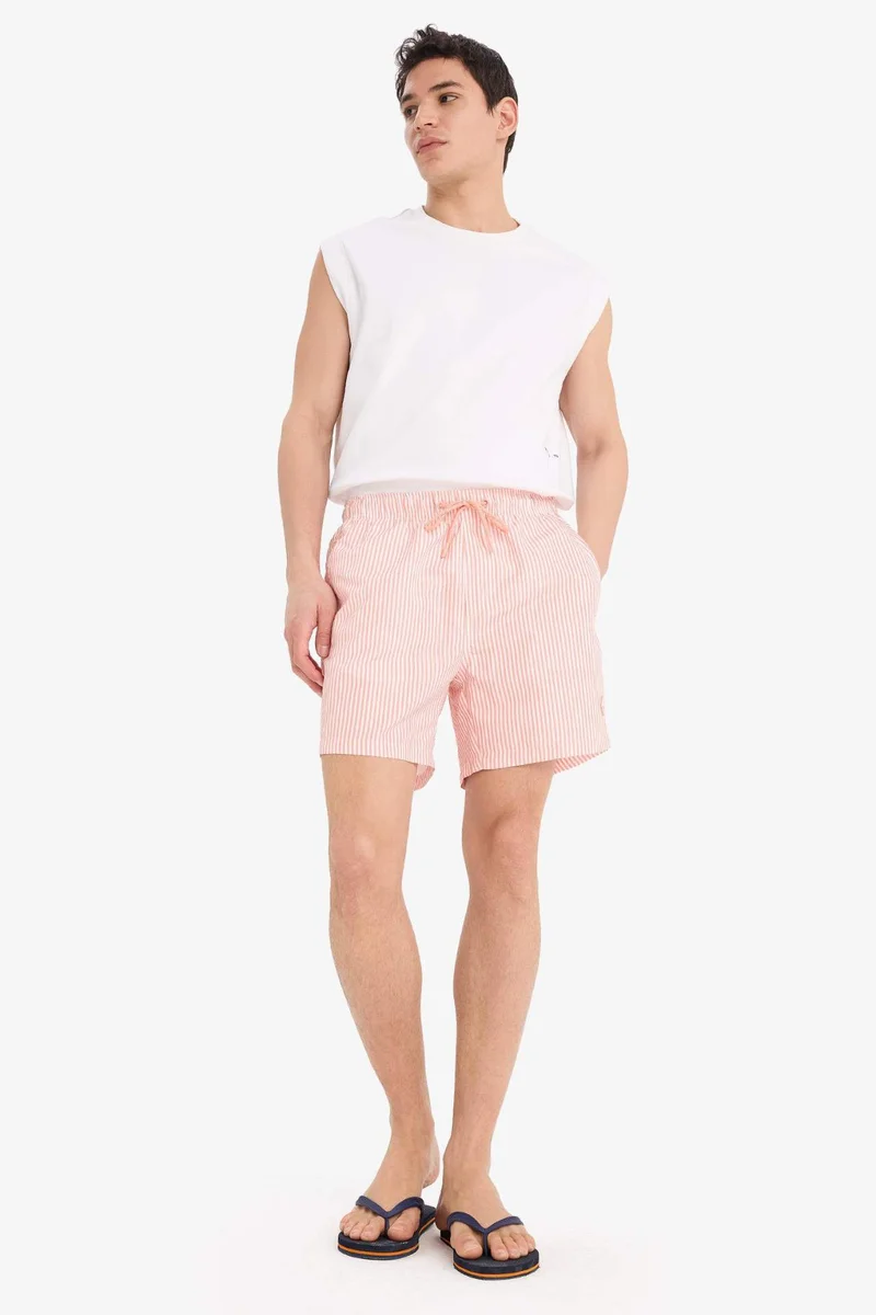 DeFacto Striped Short Swim Shorts