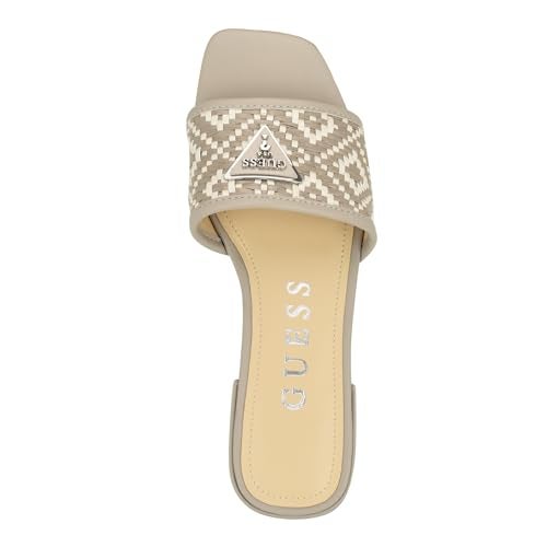 GUESS Women's TAMSEN Flat Sandal, Grey/White 030, 10 - Image 2