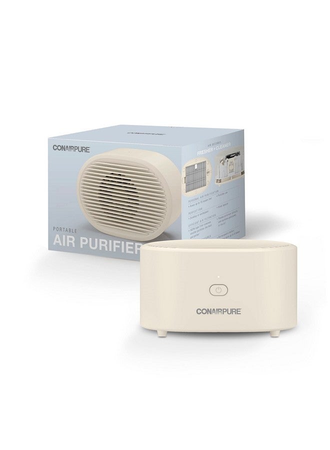 CONAIR منقي هواء محمول صغير من كونير، قابل للشحن سلكي/لاسلكي، فلتر هواء HEPA، تخفيف الحساسية، غبار، حبوب اللقاح، التحكم في الروائح، غرفة النوم، غرفة النوم الجامعية، غرفة صغيرة - Image 1