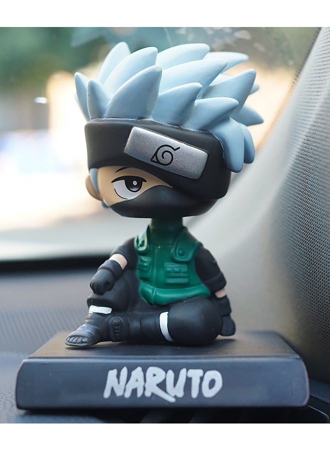 Kakashi Bobblehead with Base, Premium Polyresin Statues, Cartoon Creative Car Ornament with Mobile Phone Holder 9*12 cm - pzsku/Z8E8BEAE19FF4B6F14E44Z/45/_/1741119076/1bd12e02-4e50-4e45-818f-bb7926656a83