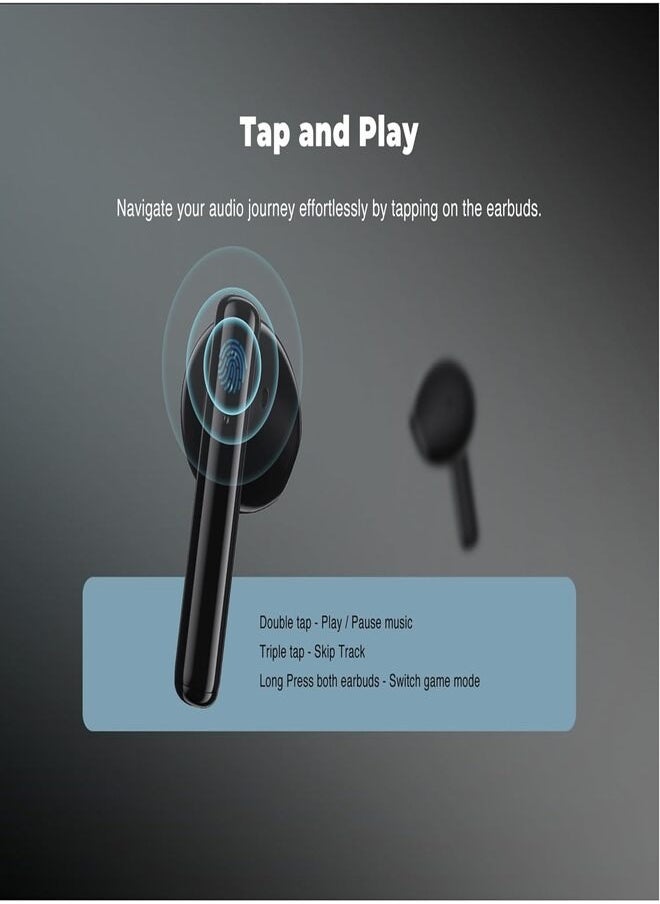 BLACK SHARK - Excelent Bluetooth Wireless Earphone With Bluetooth 5.3 Connectivity, Gaming Mode, Active Noise Cancellation and 40 Hours Battery Life T9 - Black - Image 1